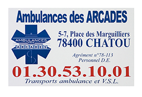 CARTES COULEUR, FORMAT CB AMBULANCIER